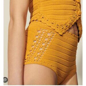 Sandro Crochet Knit Brief Shorts Size Small NWT FR 38